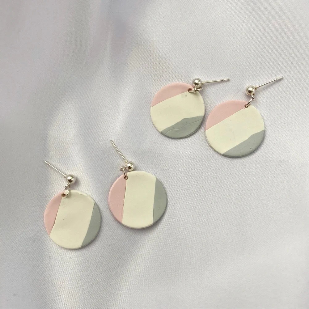 Handmade Petal Wave Earrings - Picture 3 of 5